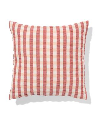 HEMA Kussenhoes 50x50cm Katoen Seersucker Terra (terra)