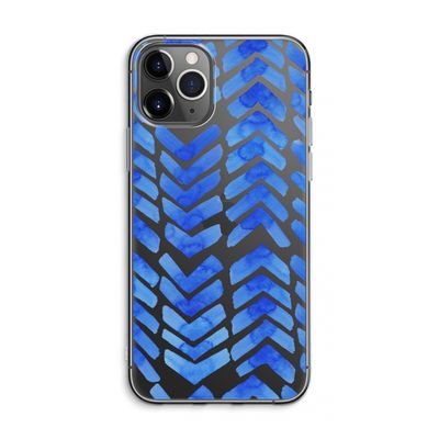 Blauwe pijlen: iPhone 11 Pro Max Transparant Hoesje