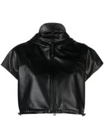 Issey Miyake veste droite crop - Noir