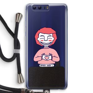 Hartje: Honor 9 Transparant Hoesje met koord