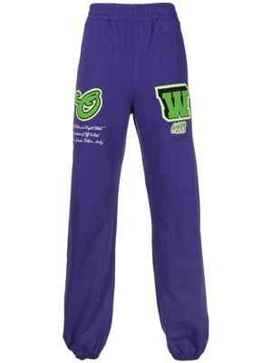 Off-White pantalon de jogging à patch logo - Violet
