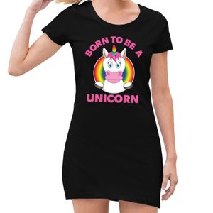 Gay pride Born to be a unicorn jurkje zwart dames