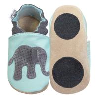 Hobea babyslofjes extra antislip Elefant hellblau-26-27