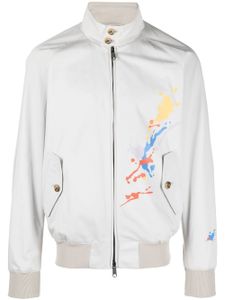 Baracuta veste en jean à effet taches de peinture - Tons neutres