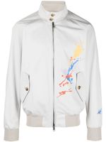 Baracuta veste en jean à effet taches de peinture - Tons neutres