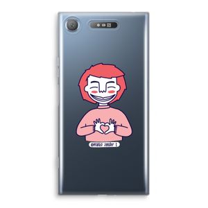 Hartje: Sony Xperia XZ1 Transparant Hoesje