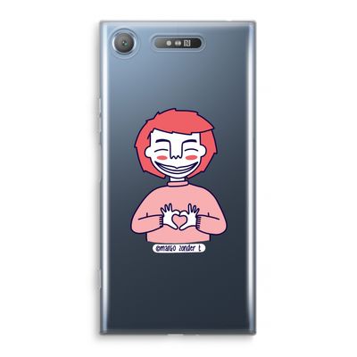 Hartje: Sony Xperia XZ1 Transparant Hoesje