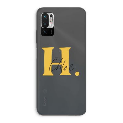 Amber Script: Xiaomi Redmi Note 10 5G Transparant Hoesje