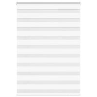 VidaXL Zebra blind 115x100 cm stofbreedte 110,9 cm polyester wit