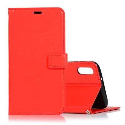 Crazy Horse textuur horizontale Flip lederen draagtas met houder & kaartsleuven & portemonnee & fotolijstjes voor Galaxy A10 (rood)