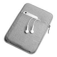 Schokbestendig canvas + ruimte katoen + pluche beschermende tas voor iPad Mini 5 2019 (lichtgrijs)