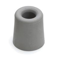 Deurstopper - 2x - grijs - rubber - 4,8x3,7 cm - RVS - deurbuffer