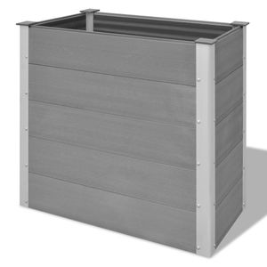 VidaXL Plantenbak verhoogd 100x50x91 cm hkc grijs