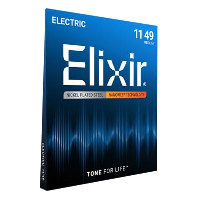 Elixir 12102 Nanoweb Snaren voor Elektrische Gitaar (11-49) Elixir 12102 Nanoweb Snaren voor Elektrische Gitaar (11-49)