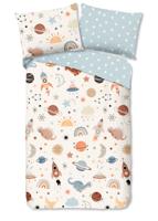 Good Morning Kinderdekbedovertrek "planeten" - Multi - (140x200 cm) - Katoen