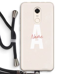 Strawberry Milkshake: Xiaomi Redmi 5 Transparant Hoesje met koord