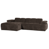 WOOOD Mojo chaise longue bank links ribstof bruin