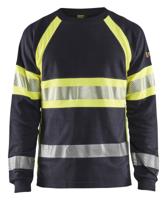 Blåkläder Vlamvertragend T-Shirt lange mouwen 34841761 | Marine/High-Vis Geel | Maat 4XL - 7330509725535 Blåkläder Vlamvertragend T-Shirt lange mouwen 34841761 | Marine/High-Vis Geel | Maat 4XL - 7330509725535