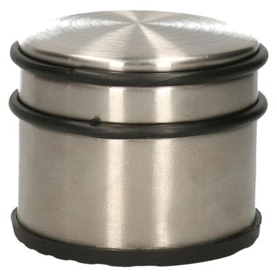 Benson Deurstopper - RVS - rond - D9 x H7 cm - 1 kg - met rubberen ringen