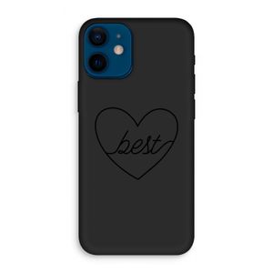 Best heart black: iPhone 12 mini Biologisch afbreekbaar hoesje
