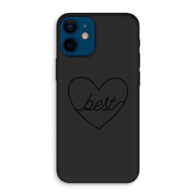 Best heart black: iPhone 12 mini Biologisch afbreekbaar hoesje