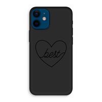 Best heart black: iPhone 12 mini Biologisch afbreekbaar hoesje