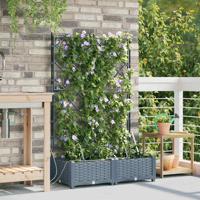 Tuin Bloempot 2 pcs Licht Grijs Staal