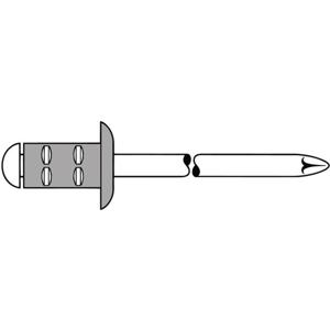 Gesipa 1433887 Popnagel (Ø x l) 4 mm x 10 mm 4 mm RVS Aluminium Aluminium PolyGrip® 500 stuk(s)