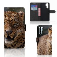 Huawei P30 Pro | Telefoonhoesje | Met pasjeshouder | Luipaard