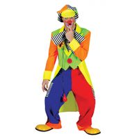 Gekleurd clownspak voor heren One size  - - thumbnail