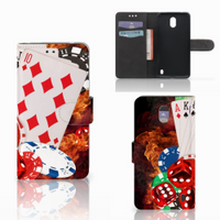 Nokia 2 Wallet Case met Pasjes Casino - thumbnail