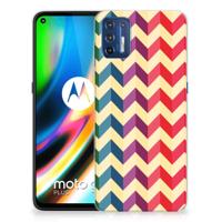 Motorola Moto G9 Plus | TPU bumper | Zigzag Multi Color
