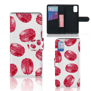 Samsung Galaxy A41 Book Cover Pink Macarons