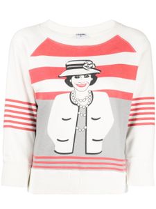 CHANEL Pre-Owned sweat Mademoiselle à imprimé - Blanc