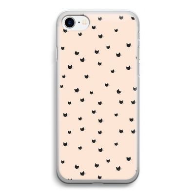 Kleine kattenkopjes: iPhone SE 2020 Transparant Hoesje