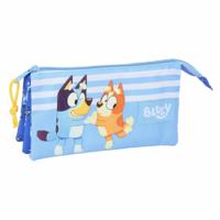 Pennenetui met 3 vakken Bluey Let's play Blauw 22 x 12 x 3 cm