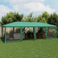 VidaXL Partytent met 12 mesh zijwanden 8x4 m hdpe groen VidaXL Partytent met 12 mesh zijwanden 8x4 m hdpe groen