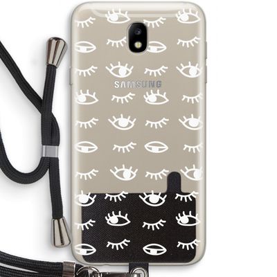 Eye pattern #3: Samsung Galaxy J7 (2017) Transparant Hoesje met koord