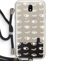 Eye pattern #3: Samsung Galaxy J7 (2017) Transparant Hoesje met koord