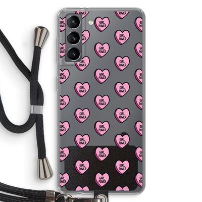 GIRL POWER: Samsung Galaxy S21 Transparant Hoesje met koord