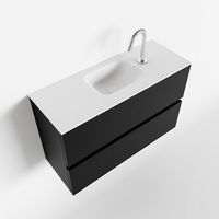 Toiletmeubel Mondiaz Ada | 80 cm | Meubelkleur Urban | Lex wastafel Talc Midden | 1 kraangat