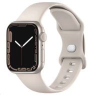 Siliconen sportbandje - Sterrenlicht / starlight - Maat: S/M - Geschikt voor Apple Watch 38mm / 40mm / 41mm - thumbnail