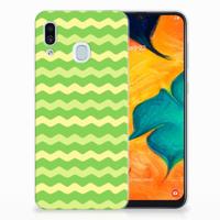 Samsung Galaxy A30 | TPU bumper | Waves Green