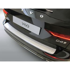 Bumper beschermer passend voor Volvo V60 II 2018- Zwart 'Ribbed' GRRBP639