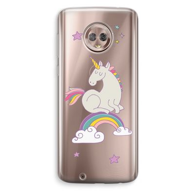 Regenboog eenhoorn: Motorola Moto G6 Transparant Hoesje