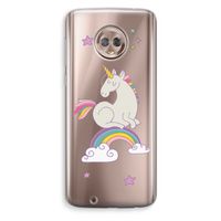 Regenboog eenhoorn: Motorola Moto G6 Transparant Hoesje