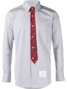 Thom Browne chemise en coton à motif cachemire - Gris