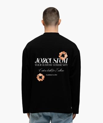 Jorcustom KD-Flowers Longsleeve T-Shirt Heren Zwart - Maat XL - Kleur: Zwart | Soccerfanshop