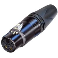 Neutrik NC10FXX-14-B XLR-connector Koppeling, recht Aantal polen: 10 Zwart 1 stuk(s)