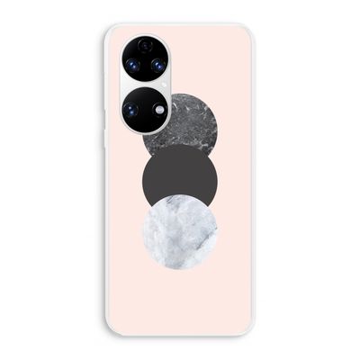 Marmeren cirkels: Huawei P50 Transparant Hoesje